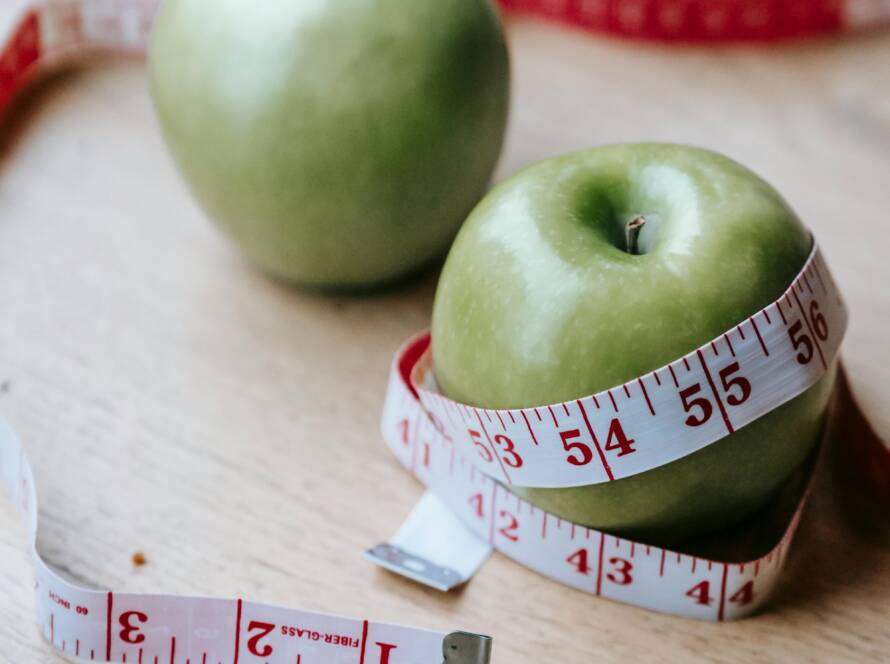 appels met een meetlint